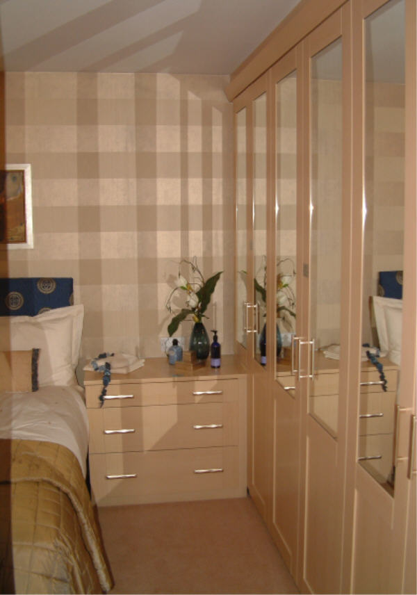 main bedroom with fitted wardrobes